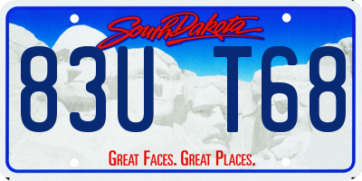 SD license plate 83UT68