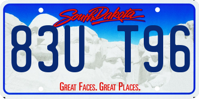SD license plate 83UT96