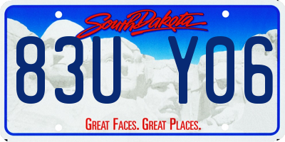 SD license plate 83UY06