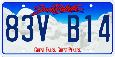 SD license plate 83VB14