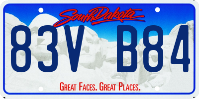 SD license plate 83VB84