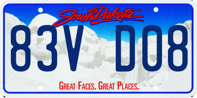 SD license plate 83VD08