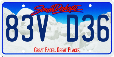 SD license plate 83VD36