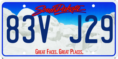 SD license plate 83VJ29