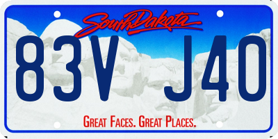 SD license plate 83VJ40