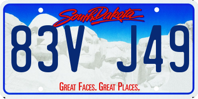 SD license plate 83VJ49
