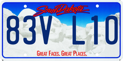 SD license plate 83VL10