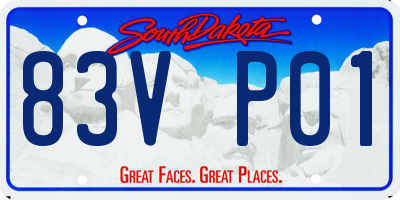 SD license plate 83VP01