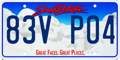 SD license plate 83VP04