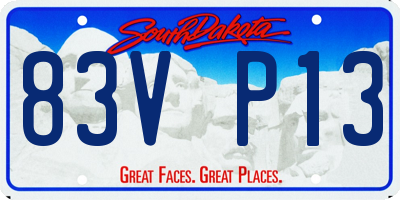 SD license plate 83VP13