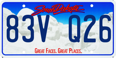 SD license plate 83VQ26