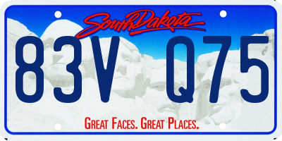 SD license plate 83VQ75