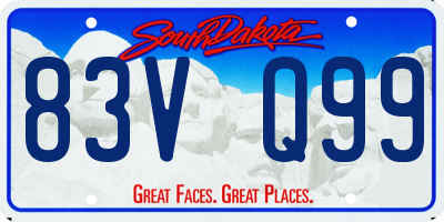 SD license plate 83VQ99