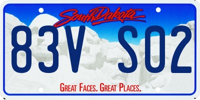 SD license plate 83VS02