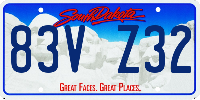 SD license plate 83VZ32