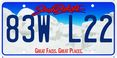 SD license plate 83WL22