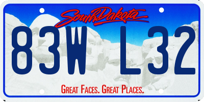 SD license plate 83WL32