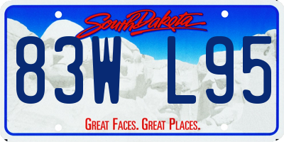 SD license plate 83WL95