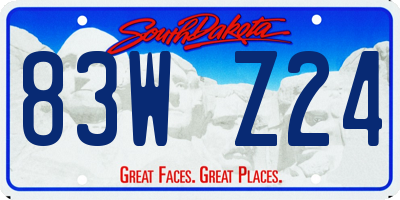 SD license plate 83WZ24