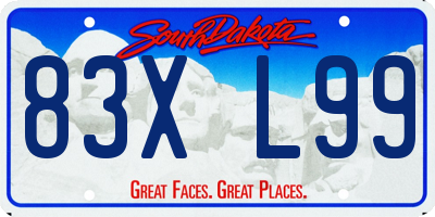 SD license plate 83XL99