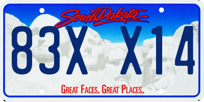 SD license plate 83XX14