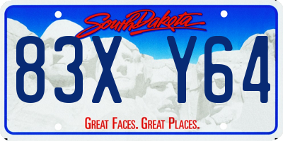 SD license plate 83XY64