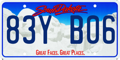 SD license plate 83YB06