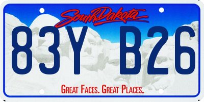 SD license plate 83YB26