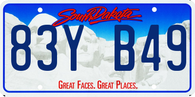 SD license plate 83YB49