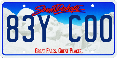 SD license plate 83YC00