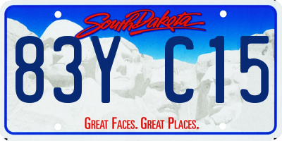 SD license plate 83YC15