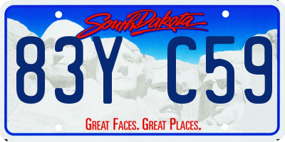 SD license plate 83YC59