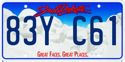 SD license plate 83YC61