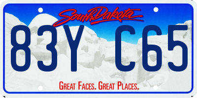 SD license plate 83YC65