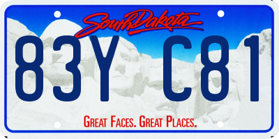SD license plate 83YC81