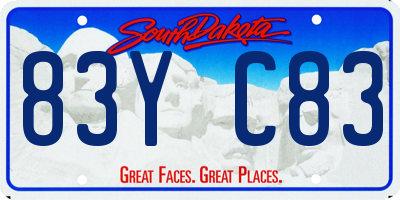 SD license plate 83YC83