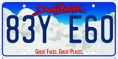 SD license plate 83YE60