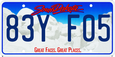 SD license plate 83YF05