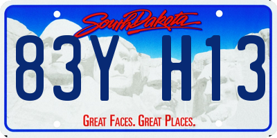 SD license plate 83YH13