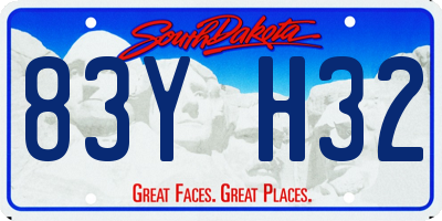 SD license plate 83YH32