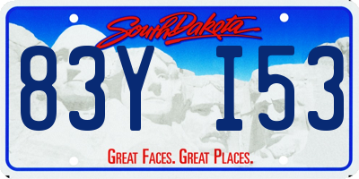 SD license plate 83YI53