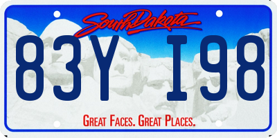 SD license plate 83YI98