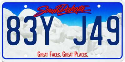 SD license plate 83YJ49