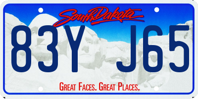 SD license plate 83YJ65
