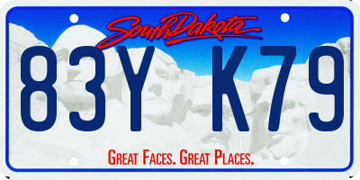 SD license plate 83YK79