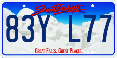 SD license plate 83YL77