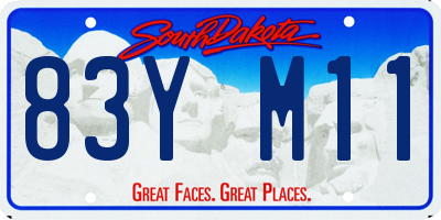 SD license plate 83YM11