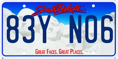 SD license plate 83YN06
