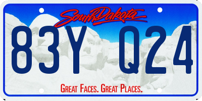SD license plate 83YQ24