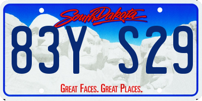 SD license plate 83YS29